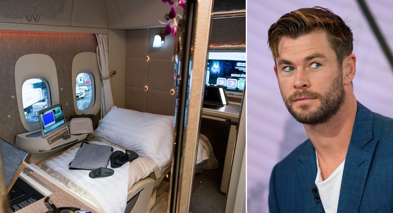 Chris Hemsworth's daughter flew first class on Emirates — and some are ...