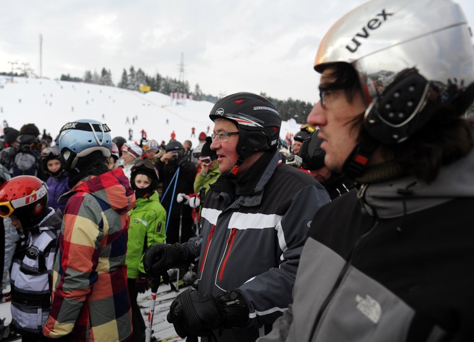 Bronisław Komorowski wypoczywa na nartach