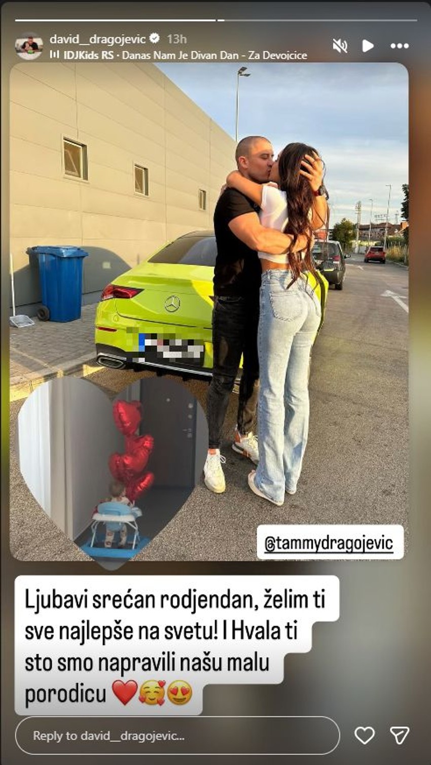 SLAVLJE U DOMU DAVIDA DRAGOJEVIĆA Ljubi fatalnu crnku, a sad joj se posebnim povodom obratio