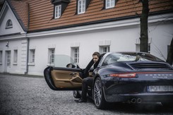 Wojciech Modest Amaro i nowy samochód Porsche 911 Targa 4S