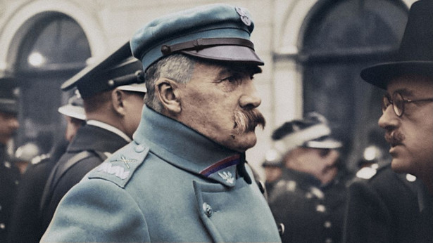 Józef Piłsudski w kolorze - kadr z filmu "Niepodległość"