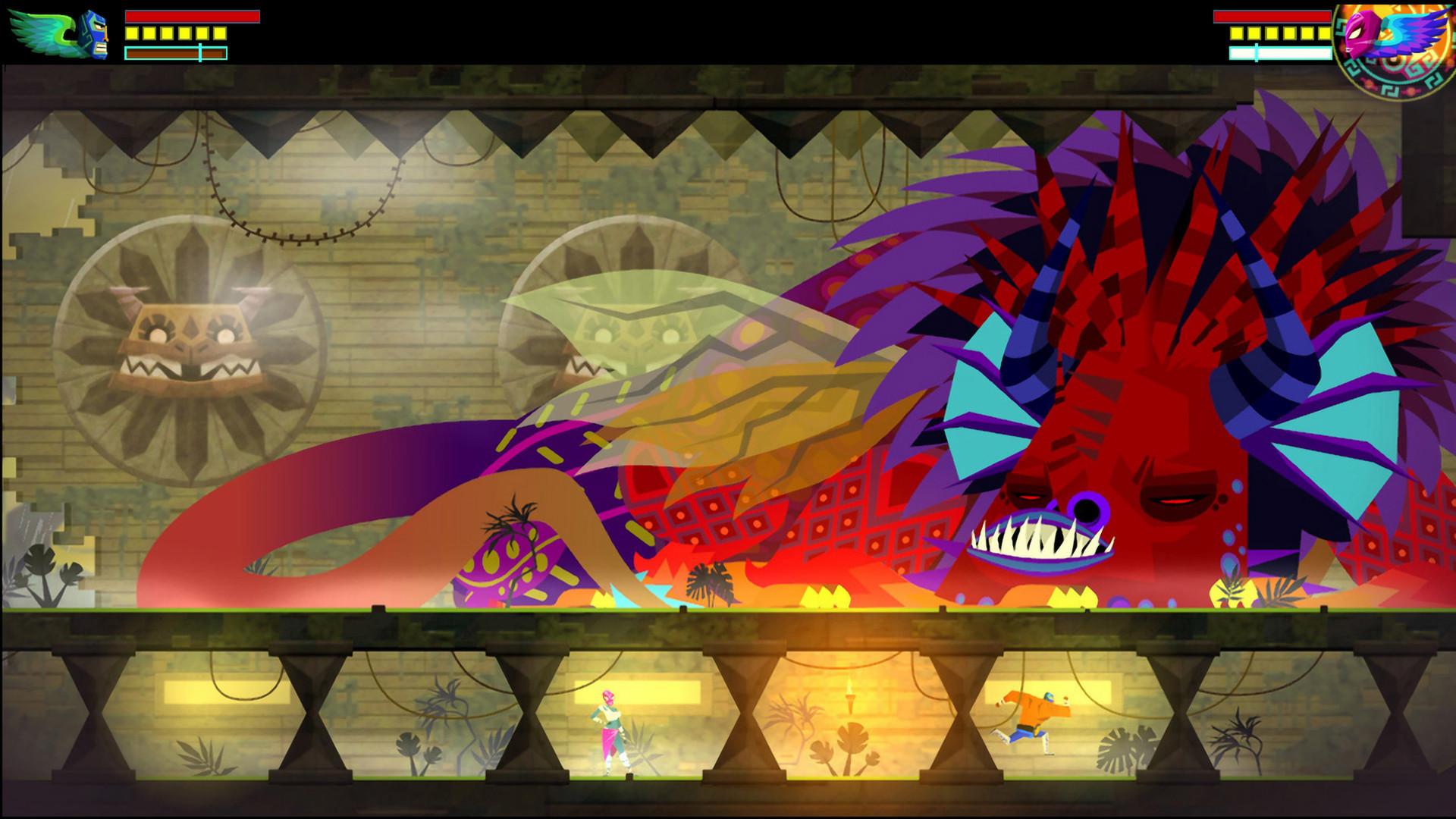 Obrázok z hry Guacamelee! Super Turbo Championship Edition.