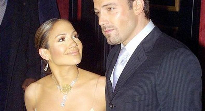 Jennifer Lopez and Ben Affleck [Elle]