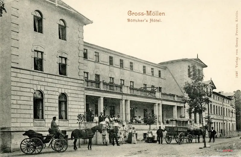 Boettcher&#39;s hotel Gross Muellen (później DW Jantar) w 1904 roku