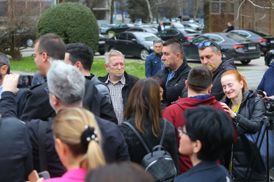 Protest novinara ispred NSRS