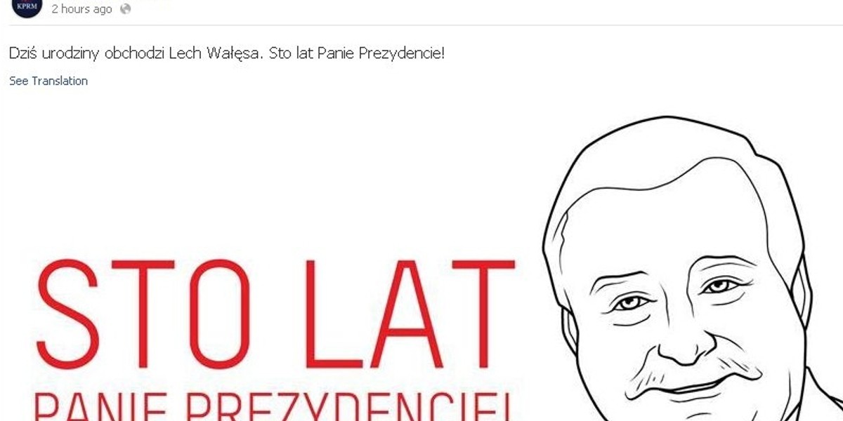 Życzenia dla Lecha Wałęsy