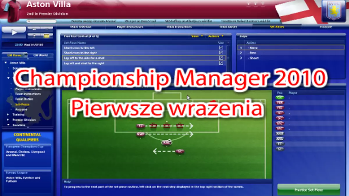 Championship Manager 2010 - pierwsze wrażenia