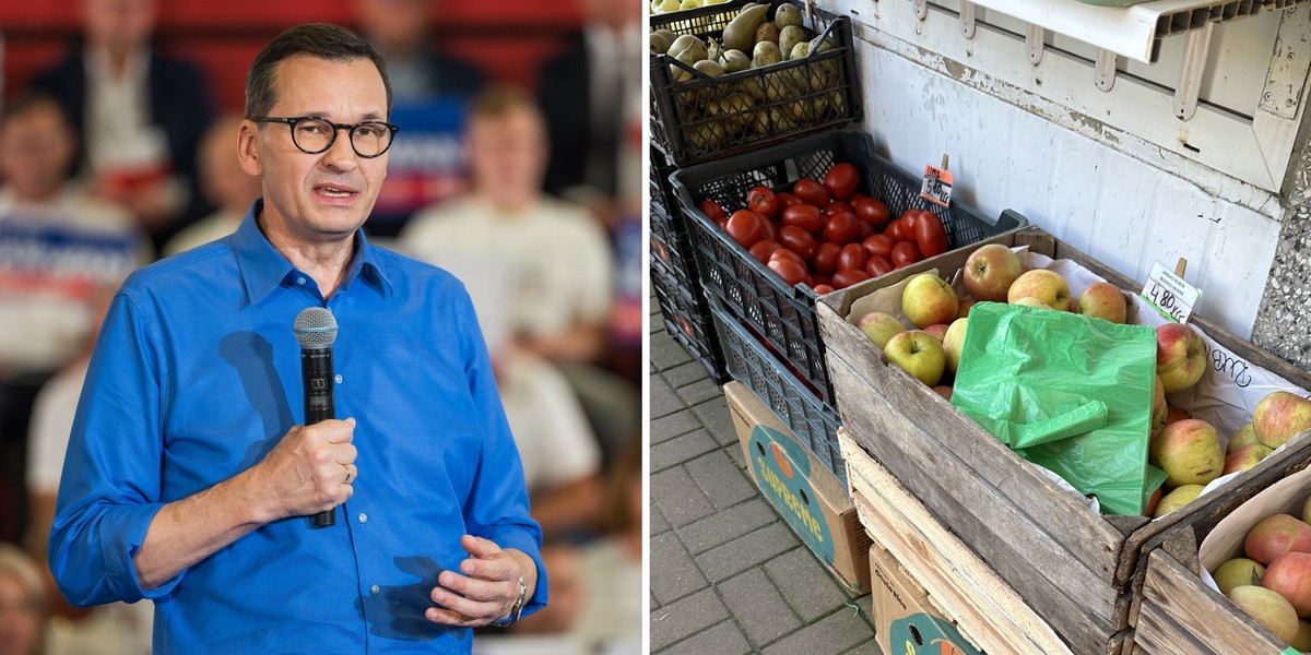 Mateusz Morawiecki przekonuje, że jego żona robi zakupy na bazarze