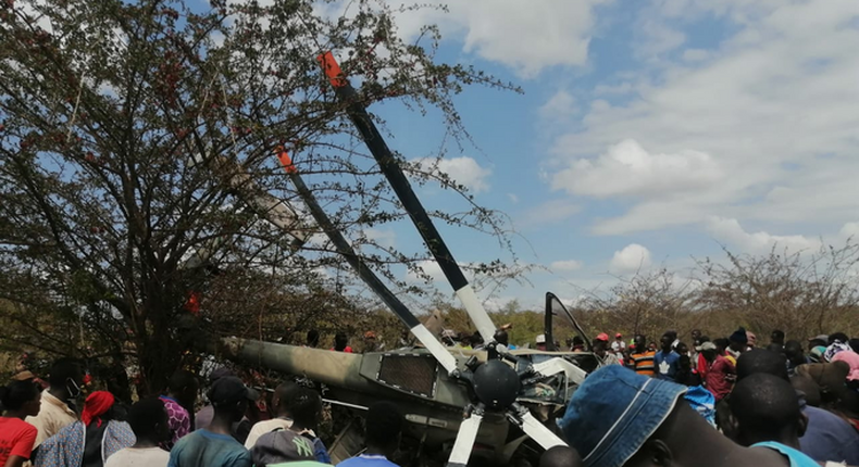 A light Kenya Air Force aircraft crashes at Kanyonga area in Masinga, Machakos county