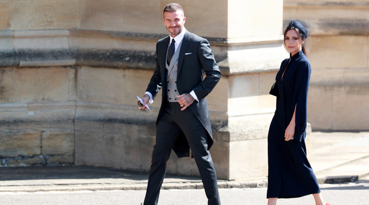 Beckhamék a királyi esküvőn /Fotó: EPA/Lauren Hurley