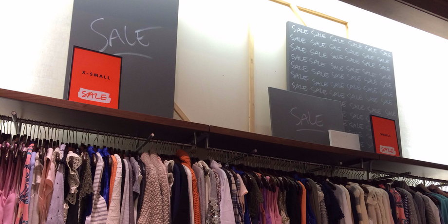 The sale section in February.