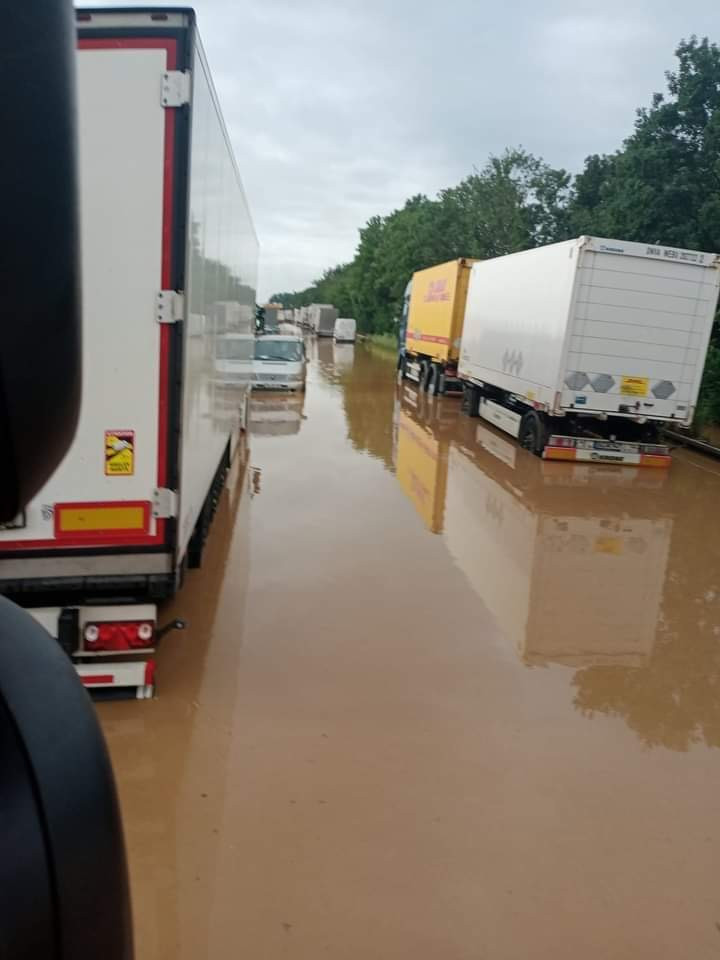 Autostrada A61 Erftstadt w Niemczech (fot. czytelnik Onetu)