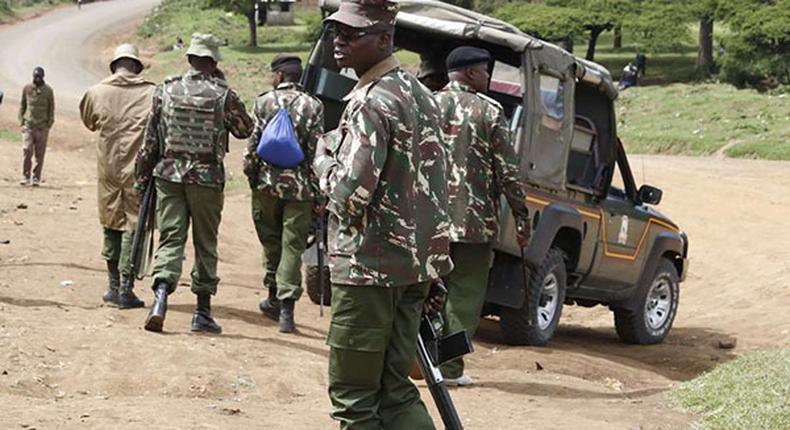 A group of Kenyan police officers 