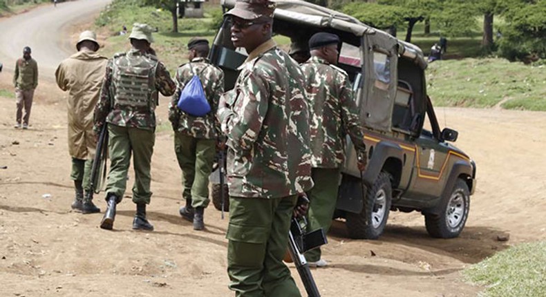 A group of Kenyan police officers 