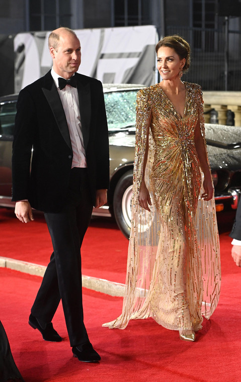 Kate Middleton i książę William na premierze filmu "Nie czas umierać"