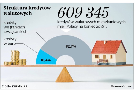 Struktura kredytów walutowych