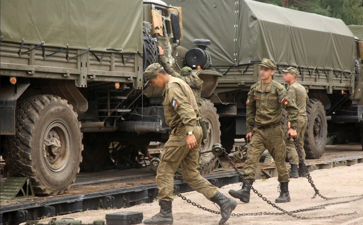 Pociągi z rosyjska armią już na Białorusi
