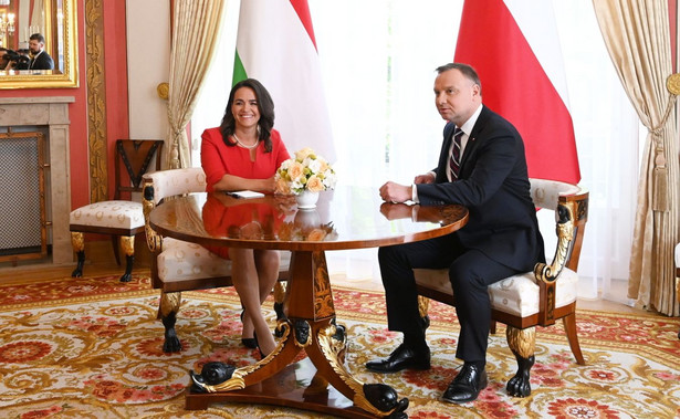 Katalin Novak i Andrzej Duda