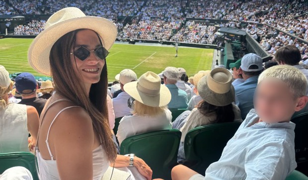 Marija Karan sa sinom na Vimbldonu
