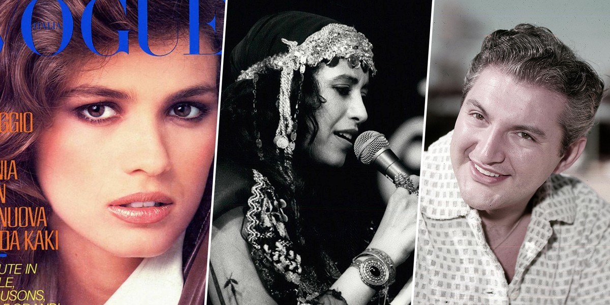 Modelka Gia Carangi, "Izraelska Madonna" Ofra Haza i artysta Liberace 