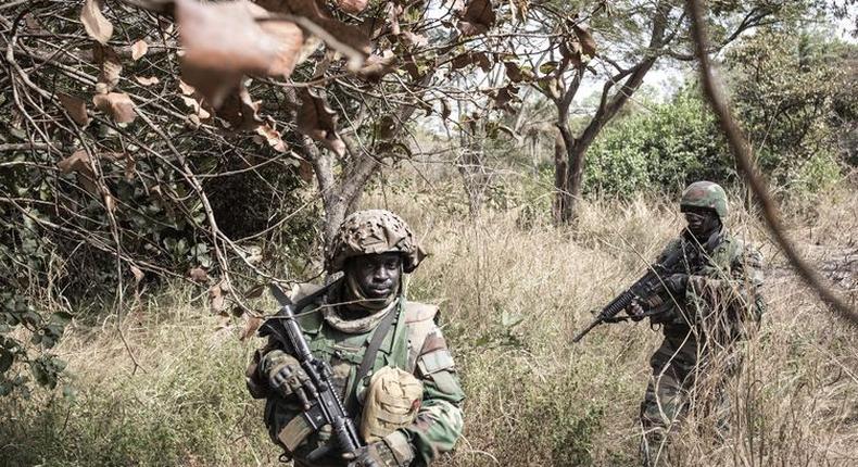 Soldats sénégalais en Casamance