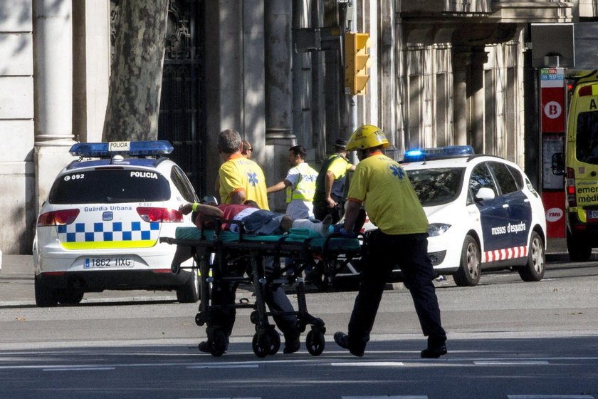 A van crashes into pedestrians in Barcelona