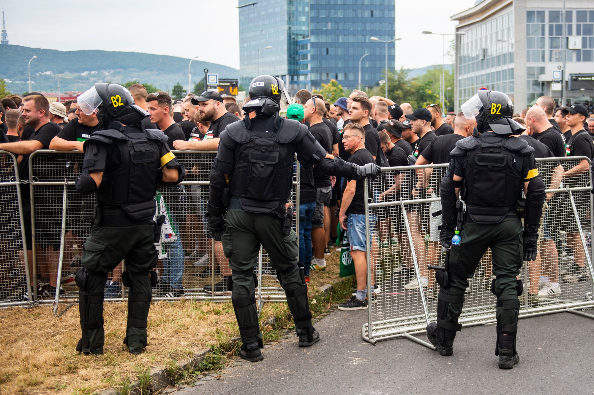 Príchod fanúšikov Ferencvárosu Budapešť.