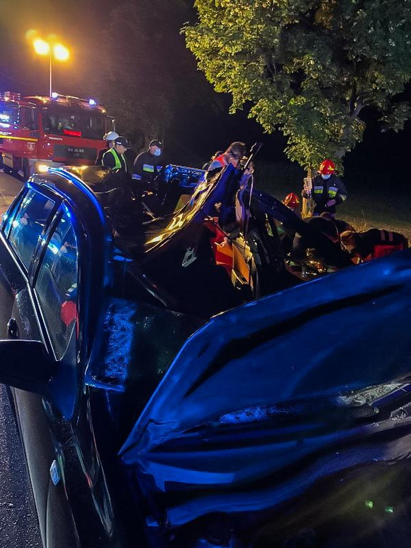 Tak auto wyglądało po wypadku