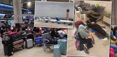 Polacy spędzili noc na lotnisku w Izraelu. W takich warunkach koczują już dobę