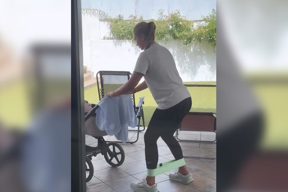 "TETKA DEŽURNA" Anastasija objavila neodoljivi snimak iz Sevilje: Vanja Gudelj vozi malog Ilijana u kolicima (VIDEO)