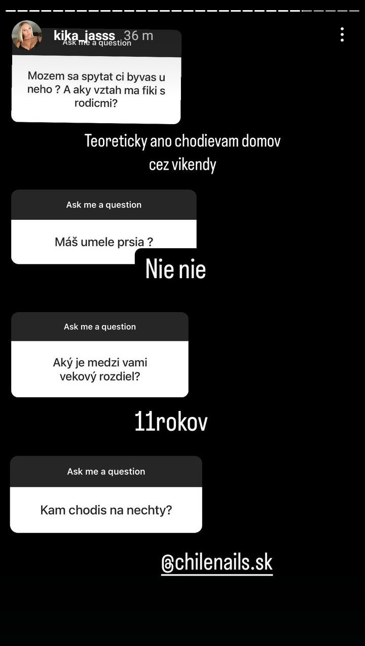 Priateľka Filipa Sulíka Kristína odpovedala na otázky.