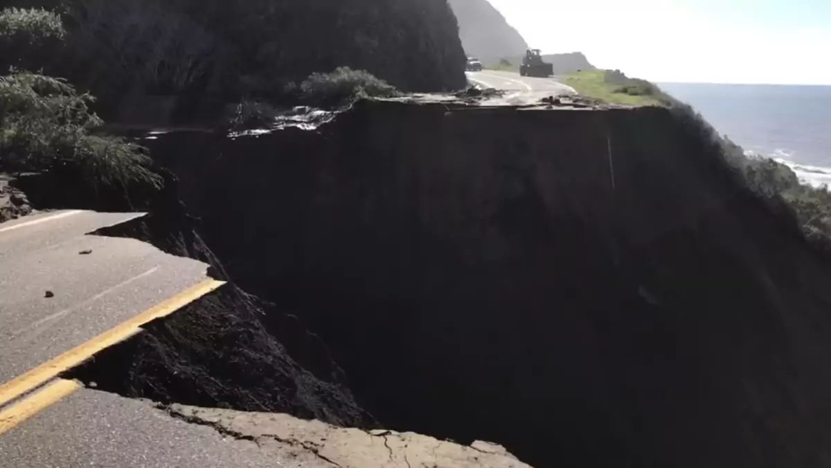 Autostrada na wybrzeży kalifornijskim zapadła się do Oceanu