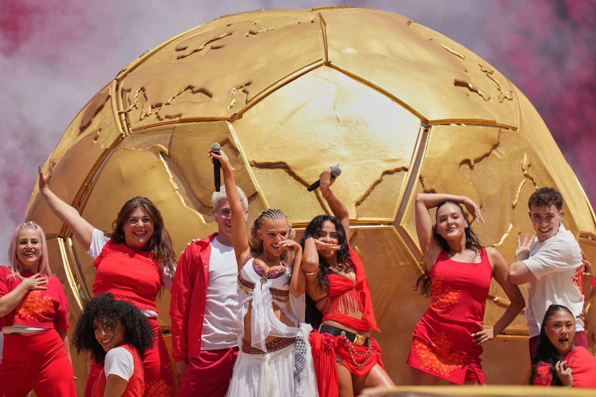 Otvárací ceremoniál v Toronte pred zápasom Kanada - Bosna a Hercegovina. 