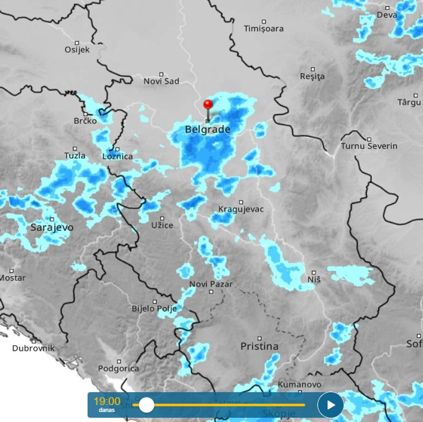 kretanje nevremena u 19h