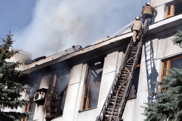 Zniszczona Gorłówka na Ukrainie