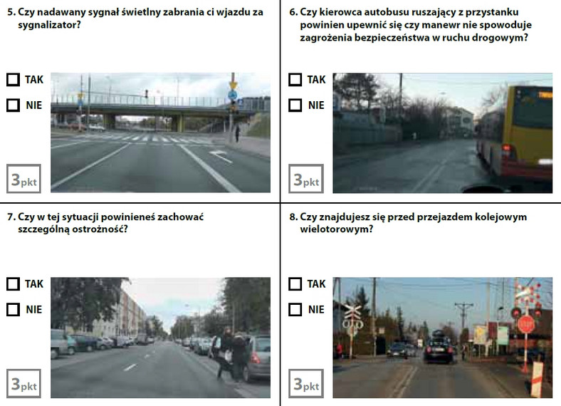 Egzamin teoretyczny na prawo jazdy - zestaw 6