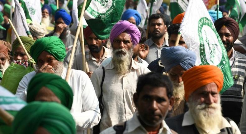 Farmers have flooded into Delhi in a mass protest