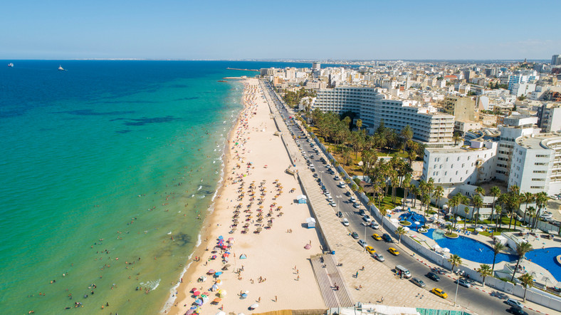 Widok z lotu ptaka. Tunis, Tunezja