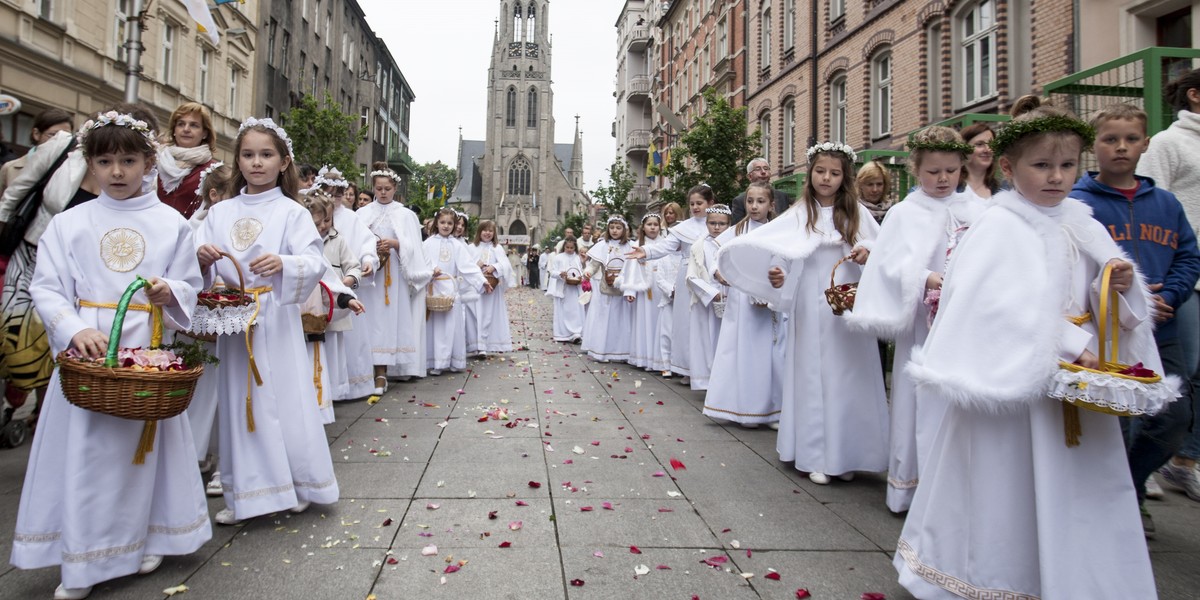 Katowice. Procesja Bożego Ciała 2016 