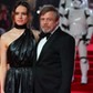 Actors Daisy Ridley and Mark Hamill pose for photographers as they arrive for the European Premiere of 'Star Wars: The Last Jedi', at the Royal Albert Hall in central London