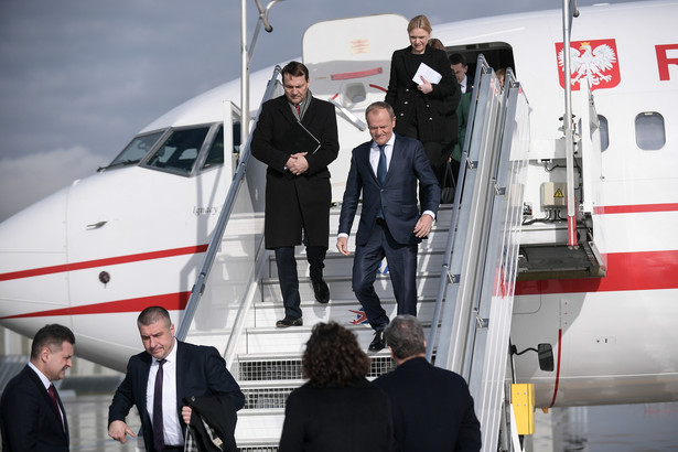 Donald Tusk, Radosław Sikorski, Emanuel Macron, wizyta w Paryżu