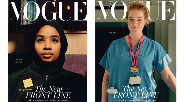 A brit Vogue magazin kulcsfontosságú dolgozókat tesz a júliusi szám címlapjára tisztelgésképp