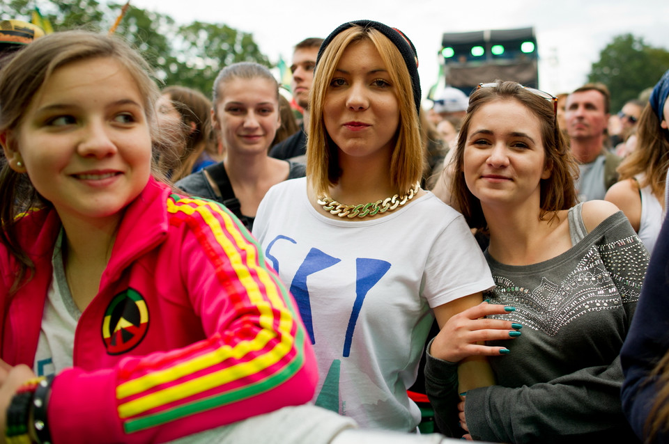 Publiczność pierwszego dnia Ostróda Reggae Festival 2014