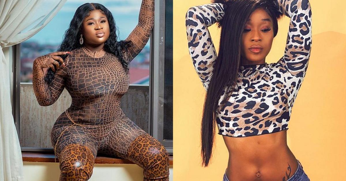 Efia Odo pushes Sista Afia to confirm body enhancement surgery on live TV? (WATCH)