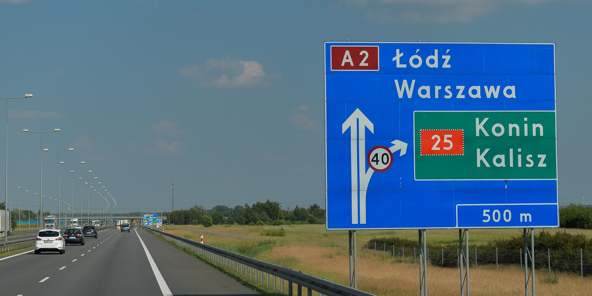 Opłata za przejazd autostradą A2 z Warszawy do Łodzi ma nie być pobierana