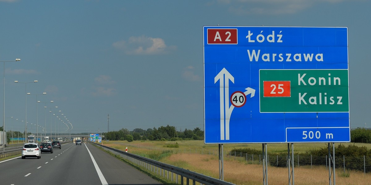 Opłata za przejazd autostradą A2 z Warszawy do Łodzi ma nie być pobierana