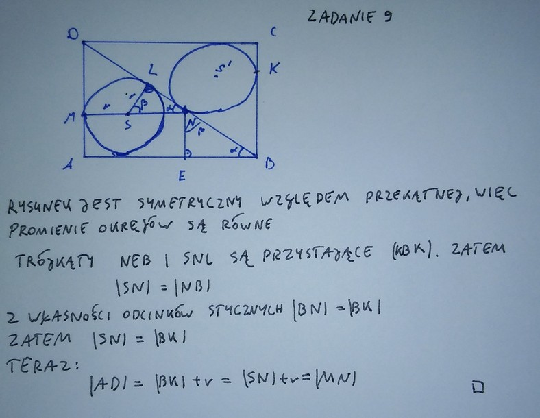 Matura 2016 - odpowiedź do zadania 9