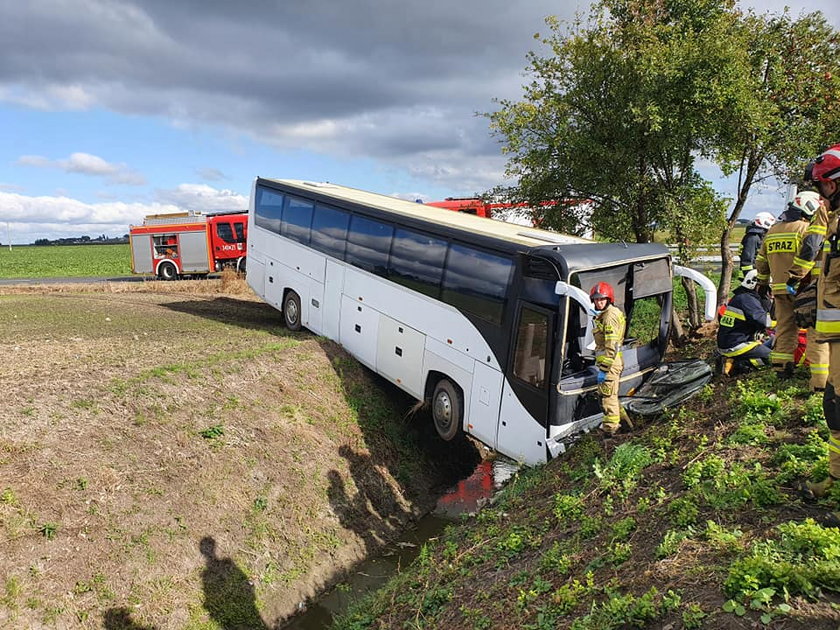 Kujawsko-pomorskie. Wypadek autobusu. 31 dzieci trafiło do szpitali