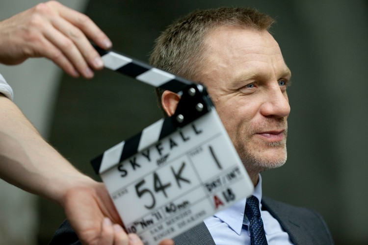 Daniel Craig na planie 'Skyfall'
