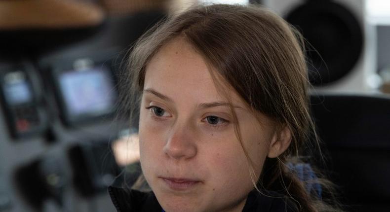 Swedish climate activist Greta Thunberg spoke in an interview with AFP on the eve of her departure from North America, in Hampton, Virginia